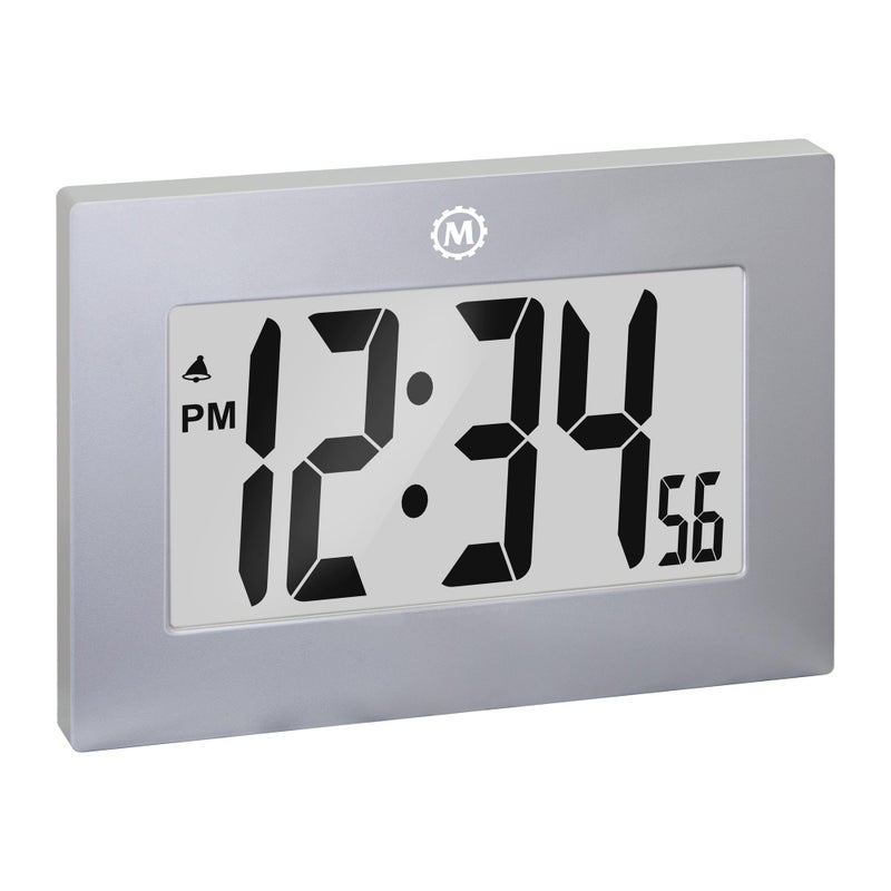 MARATHON Large Digital Wall Clock with 8â€ Display, Graphite Gray - Easy to Read - Image 3